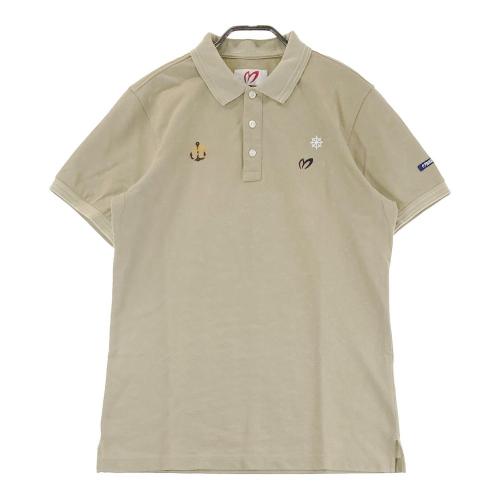 サイズ：4 MASTER BUNNY EDITION マスターバニーエディション × LIBERTY 半袖ポロシャツ ペイズリー柄 ベージュ系 [240101416995] ゴルフウェア メンズ ストスト サイズ：4 MASTER BUNNY EDITION マスターバニーエディション