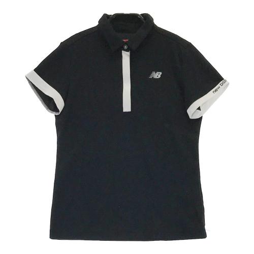 サイズ：0 NEW BALANCE GOLF ニューバランス 2023年モデル 半袖ポロシャツ  ブラック系 [240101491959] ゴルフウェア レディース ストスト NEW BALANCE GOLF ニューバランス 2023年モデル 半袖ポロシャツ