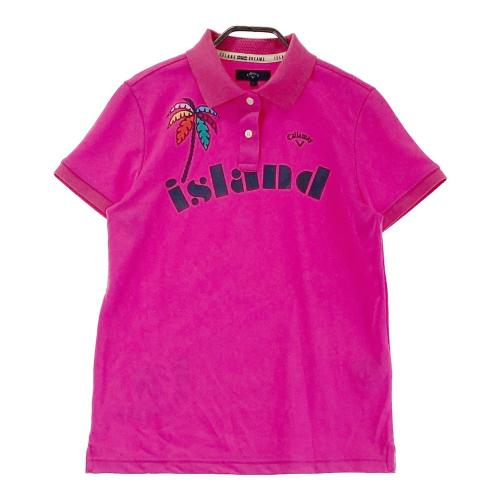 サイズ：L CALLAWAY キャロウェイ  長袖ポロシャツ  ピンク系 [240101395162] ゴルフウェア レディース ストスト CALLAWAY キャロウェイ 長袖ポロシャツ ピンク系 サイズ：L