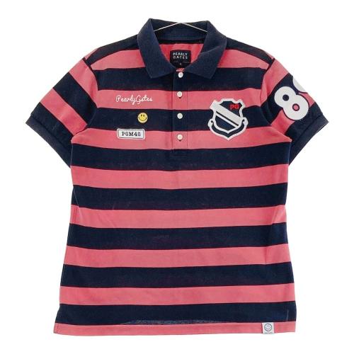 新品未使用 24ss PEARLY GATES 千鳥ジャガード柄 半袖ポロシャツ PEARLY GATES パーリーゲイツ 半袖ポロシャツ ジャガード バイカラー