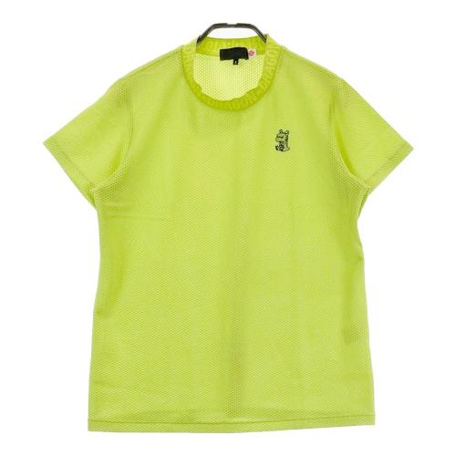 新品☆ダンスウィズドラゴン CORDURAベア天竺モックネックシャツ☆XL☆黄緑 DANCE WITH DRAGON ダンスウィズドラゴン 半袖モックネックTシャツ