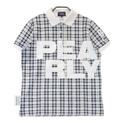 サイズ：1 PEARLY GATES パーリーゲイツ  ハイネック半袖Tシャツ チェック柄 グリーン系 [240101484983] ゴルフウェア レディース ストスト サイズ：1 PEARLY GATES パーリーゲイツ ハイネック半袖Tシャツ
