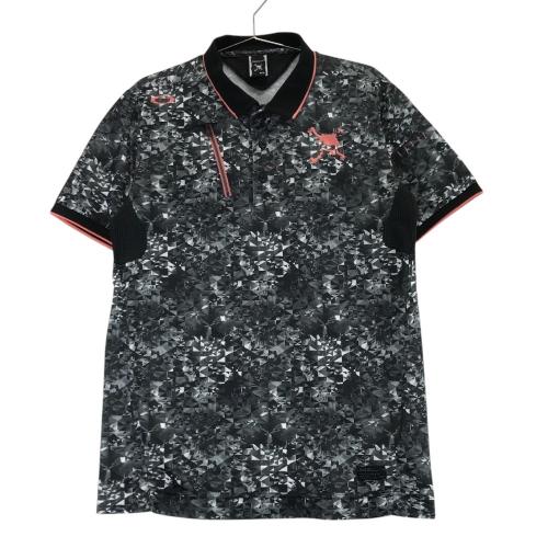 OAKLEY 刺繍 ロゴ 総柄 半袖 ポロシャツ 大きいサイズ - メルカリ