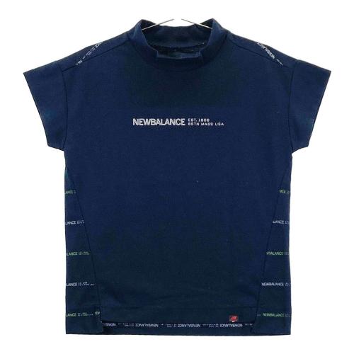 サイズ：0 NEW BALANCE GOLF ニューバランス  ハイネック半袖Tシャツ フレンチスリーブ  ネイビー系 [240101475760] ゴルフウェア レディース ストスト NEW BALANCE GOLF ニューバランス ハイネック半袖Tシャツ