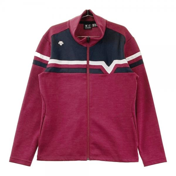 サイズ：XO DESCENTE GOLF デサントゴルフ  ジップジャケット  レッド系 [240101423404] ゴルフウェア メンズ ストスト DESCENTE GOLF デサントゴルフ ジップジャケット レッド系