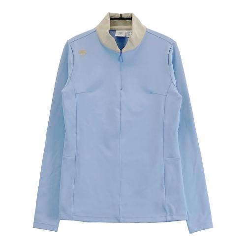 DESCENTE GOLF デサントゴルフ ハーフジップ 長袖Tシャツ ブルー