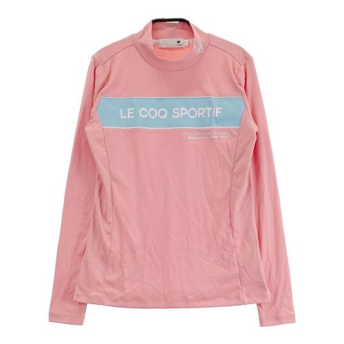 LE COQ GOLF ルコックゴルフ モックネック 長袖Tシャツ ピンク系