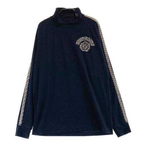 ZOY ゾーイ 起毛 タートルネック 長袖Tシャツ ボーダー柄 グレー