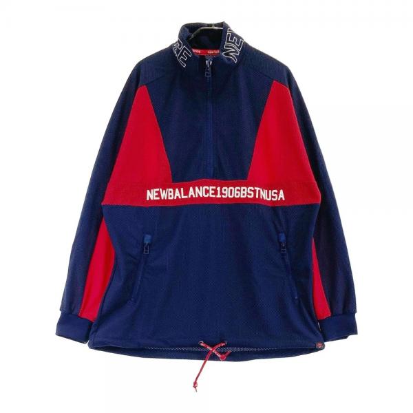 サイズ：4 NEW BALANCE GOLF ニューバランス  ハーフジップ ブルゾン  ネイビー系 [240101423918] ゴルフウェア メンズ ストスト NEW BALANCE GOLF ニューバランス ハーフジップ ブルゾン