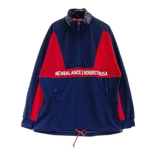 サイズ：4 NEW BALANCE GOLF ニューバランス  ハーフジップ ブルゾン  ネイビー系 [240101423918] ゴルフウェア メンズ ストスト NEW BALANCE GOLF ニューバランス ハーフジップ ブルゾン