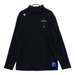 ●中古品● DESCENTE ゴルフシャツ ブラック　サイズL デサントゴルフ（DESCENTE GOLF）レディス 小さいサイズ特集