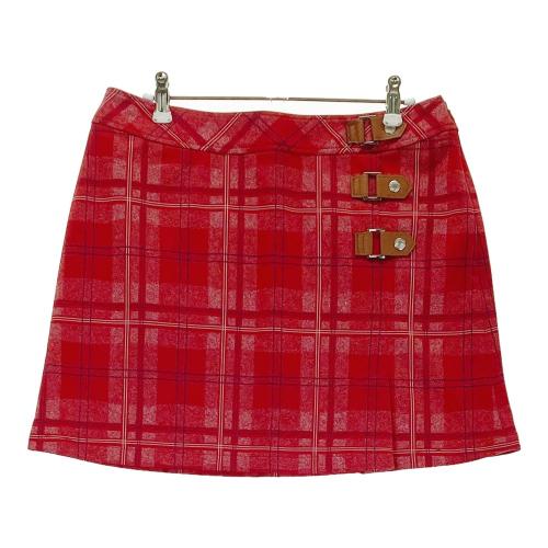 CALLAWAY キャロウェイ 半袖ワンピース チェック柄 レッド系 サイズ：M