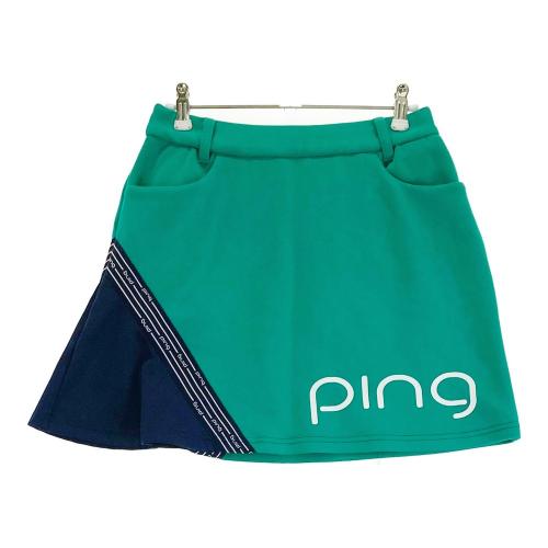 PING ピン 2023年 ハイネック 七分袖Tシャツ ボーダー柄