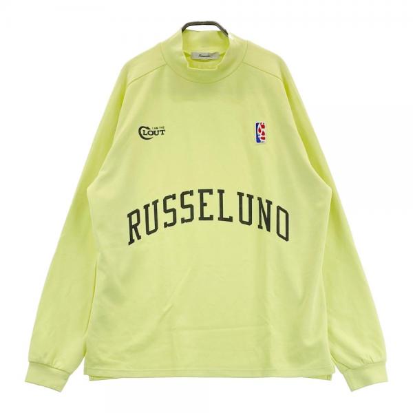 サイズ：5 RUSSELUNO ラッセルノ  ハイネック 長袖Tシャツ  グリーン系 [240101424324] ゴルフウェア メンズ ストスト RUSSELUNO ラッセルノ ハイネック 長袖Tシャツ グリーン系