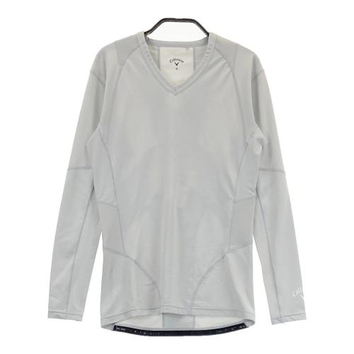 送料無料 日本 AND PER グレー系 長袖インナーTシャツ Vネック アンパスィ SE ウエア