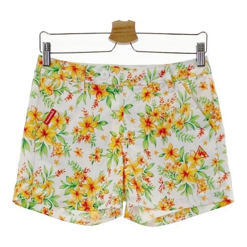LE COQ GOLF ルコックゴルフ ショートパンツ 花柄 ホワイト系 サイズ 
