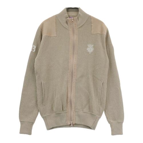 サイズ：L BEAMS GOLF ビームスゴルフ  ウール混 長袖 ニットセーター  ベージュ系 [240101466779] ゴルフウェア メンズ ストスト BEAMS GOLF ビームスゴルフ ウール混 長袖 ニットセーター