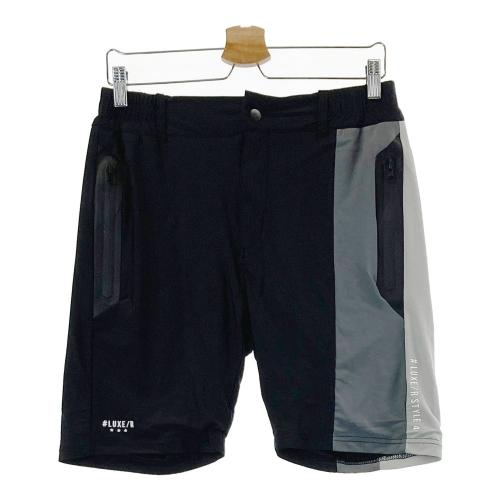サイズ：M LUXE/R ラグジュ ; ストレッチ ハーフパンツ  ブラック系 [240101425313] ゴルフウェア メンズ ストスト 1-240101425313-m-01-pl.jpg