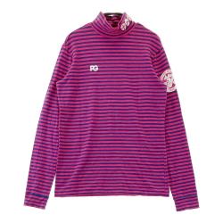 サイズ：1 PEARLY GATES パーリーゲイツ 2024年モデル ハイネック 長袖Tシャツ  ピンク系 [240101302758] ゴルフウェア レディース ストスト PEARLY GATES パーリーゲイツ ハイネック 長袖 インナーTシャツ