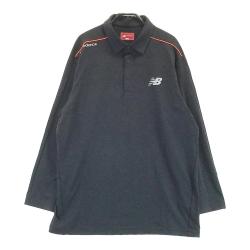 NEW BALANCE GOLF ニューバランス 長袖ポロシャツ 総柄 ブラック