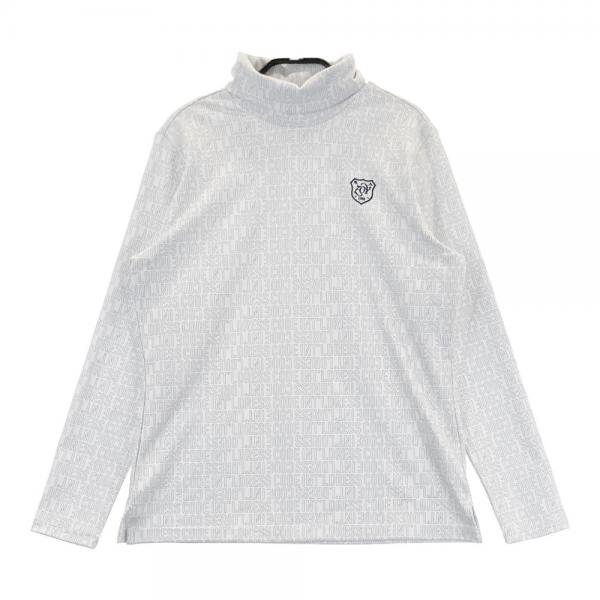 ZOY ゾーイ タートルネック 長袖Tシャツ 総柄 ホワイト系 サイズ ZOY ゾーイ タートルネック 長袖Tシャツ 総柄 ホワイト系 サイズ