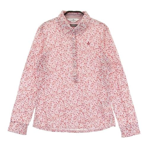 未使用タグ付 マンシングウェア 長袖ポロシャツ ピンクサイズ3L ゴルフ