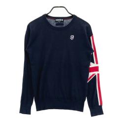 Admiral - coco 未使用品 アドミラルゴルフ Admiral Golf レディース セーター L 黒系 ブラック 総柄 Vネック 中古ゴルフウェアのレディースAdmiral Golf /アドミラルゴルフを