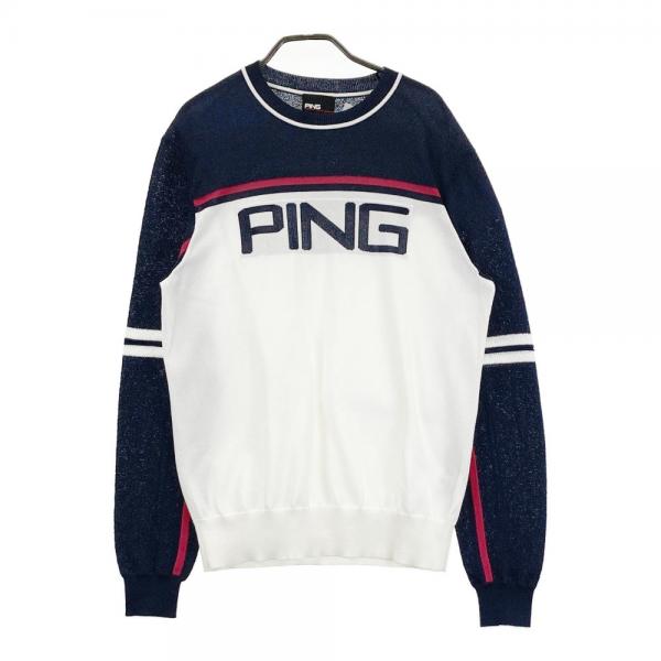 中古 サイズM Ping ニット ホワイト メンズ ピン PING ピン ニットセーター ホワイト系 サイズ：M ランク：B