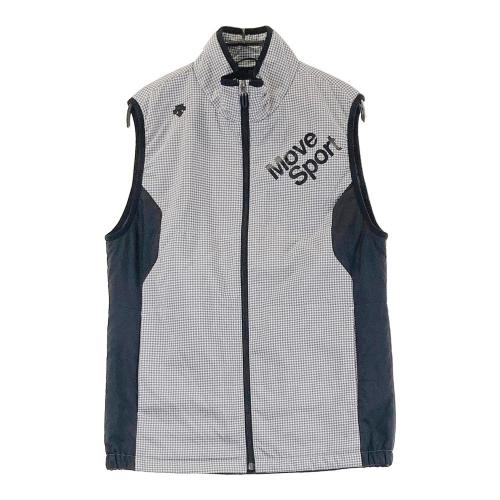 DESCENTE GOLF デサントゴルフ 中綿切替 ニットジャケット 総柄