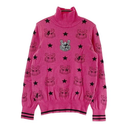 ダンスウィズドラゴン 長袖 ニット セーター 3 ピンク ゴルフ メンズ スカル DANCE WITH DRAGON ダンスウィズドラゴン ニットセーター