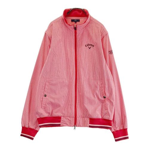 すぐったレディース福袋 CALLAWAY キャロウェイ 2way ジップジャケット 千鳥柄 レッド系 ウエア