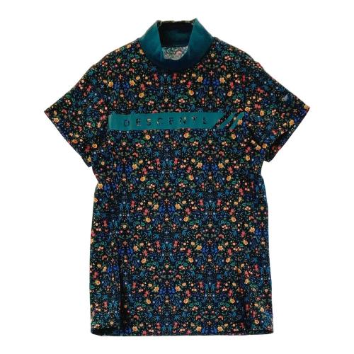 DESCENTE GOLF デサントゴルフ ハイネック半袖Tシャツ ブルー系