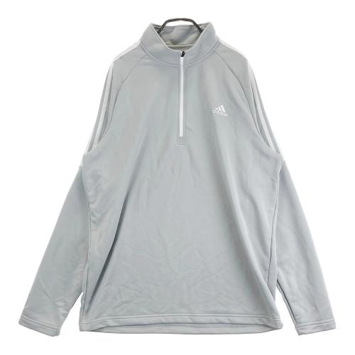 サイズ：L ADIDAS GOLF アディダスゴルフ 2024年モデル ハーフジップ フード付き　長袖ブルゾン  グリーン系 [240101504926] ゴルフウェア メンズ ストスト ADIDAS GOLF アディダスゴルフ 2024年モデル ハーフジップ