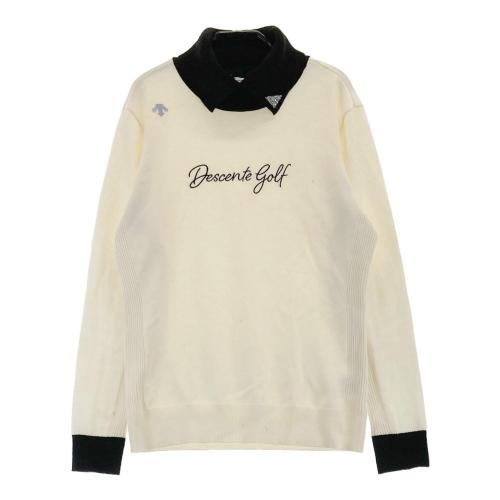 サイズ：M DESCENTE GOLF デサントゴルフ  ニット セーター カシミヤ  グリーン系 [240101431027] ゴルフウェア レディース ストスト DESCENTE GOLF デサントゴルフ ニット セーター カシミヤ