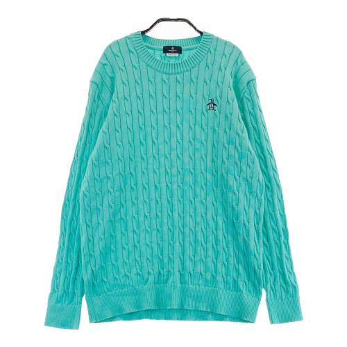 サイズ：M MUNSING WEAR マンシングウェア  リバーシブル ニット  グリーン系 [240101502934] ゴルフウェア メンズ ストスト MUNSING WEAR マンシングウェア リバーシブル ニット グリーン系