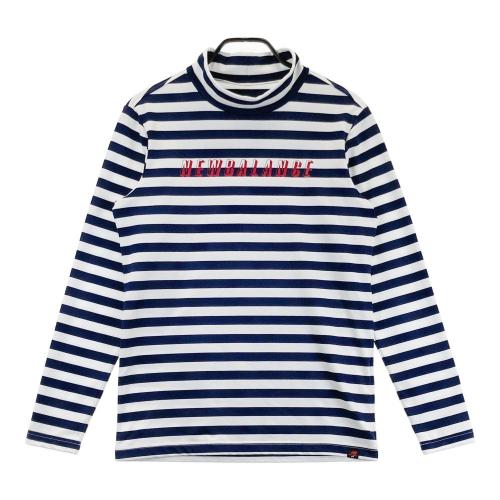 サイズ：6 NEW BALANCE GOLF ニューバランス 2023年モデル 裏起毛 ハイネック 長袖Tシャツ ロゴ  ネイビー系 [240101485751] ゴルフウェア メンズ ストスト NEW BALANCE GOLF ニューバランス 2023年モデル 裏起毛