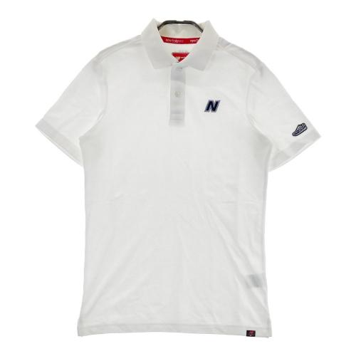 NEW BALANCE GOLF ニューバランス 半袖ポロシャツ 総柄 ホワイト