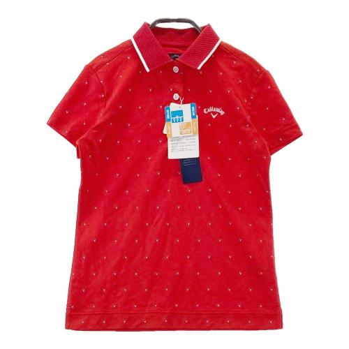 サイズ：L CALLAWAY キャロウェイ 2023年モデル モックネック 長袖Tシャツ  レッド系 [240101424970] ゴルフウェア レディース ストスト CALLAWAY キャロウェイ 2023年モデル モックネック 長袖Tシャツ