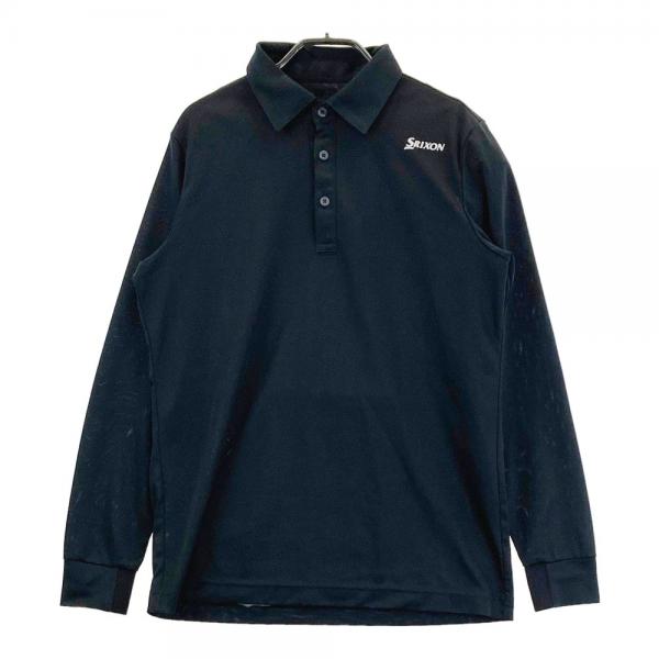 SRIXON スリクソン by DESCENTE 長袖ポロシャツ ブラック系 SRIXON スリクソン by DESCENTE 長袖ポロシャツ ブラック系