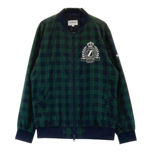 JACK BUNNY ジャックバニー ナイロン ジップジャケット チェック柄 ネイビー系 1 [240101343016] ゴルフウェア レディース JACK BUNNY ジャックバニー ナイロン ジップジャケット チェック