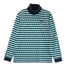 最安 AND PER ボーダー柄 長袖Tシャツ タートルネック アンパスィ SE ウエア