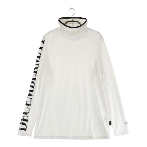 サイズ：XL DECEMBERMAY ディセンバーメイ  ハイネック 長袖Tシャツ 袖ロゴ  ブラック系 [240101429346] ゴルフウェア メンズ ストスト DECEMBERMAY ディセンバーメイ ハイネック 長袖Tシャツ 袖ロゴ