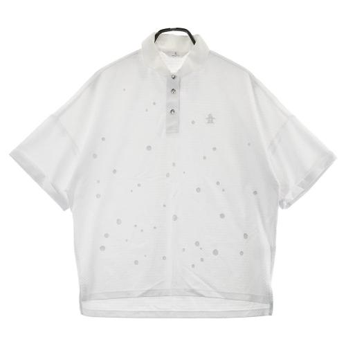 サイズ：L MUNSING WEAR マンシングウェア  半袖ポロシャツ ボタンダウン チェック×ドット柄 オレンジ系 [240101428358] ゴルフウェア メンズ ストスト MUNSING WEAR マンシングウェア 半袖ポロシャツ ボタンダウン