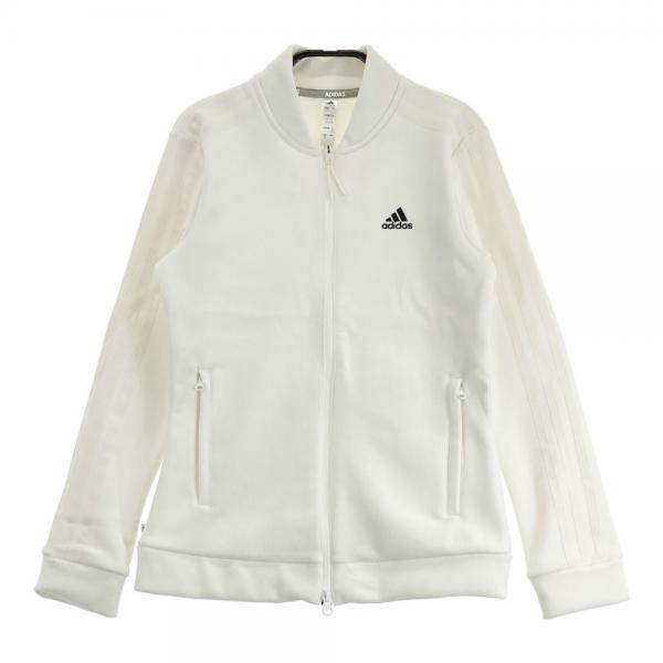 サイズ：S ADIDAS GOLF アディダスゴルフ ; HG8273 裏起毛 ジップジャケット  ホワイト系 [240101429862] ゴルフウェア レディース ストスト ADIDAS GOLF アディダスゴルフ ; HG8273 裏起毛 ジップ