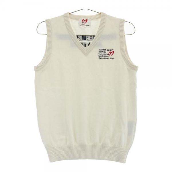 マスターバニー　カシミヤ混　Vネック　セーター　オフホワイト 限定販売】 マスターバニー カシミヤ混 オフホワイト セーター V