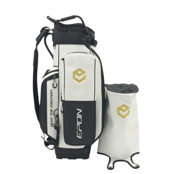 EPON エポン カート式キャディバッグ ホワイト系 ランク：B