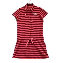 Lecoq golf ルコックゴルフ レディース ゴルフウェア 半袖ワンピース レッド赤色 ボーダー柄 サイズM 美品 LE COQ SPORTIF GOLF COLLECTION(ルコックスポーティフ ゴルフ