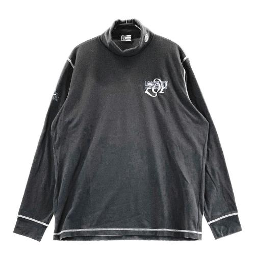 サイズ：1 ZOY ゾーイ 071719025 長袖ハイネックTシャツ 総柄 グレー系 [240101416473] ゴルフウェア メンズ ストスト ZOY ゾーイ 071719025 長袖ハイネックTシャツ 総柄 グレー系