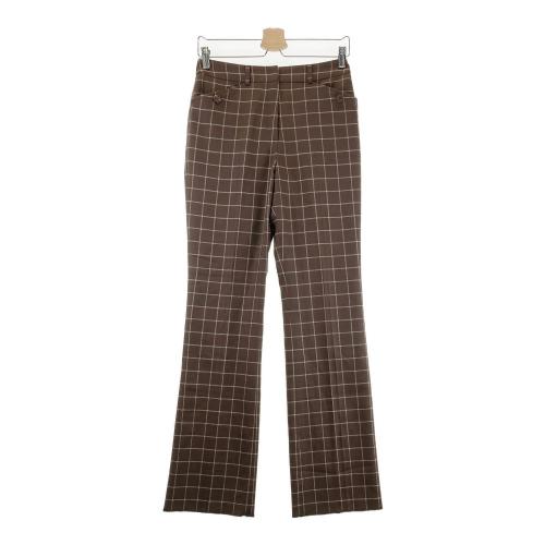 サイズ：38 LANVIN SPORT ランバン スポール  パンツ チェック ブラウン系 [240101431017] ゴルフウェア レディース ストスト LANVIN SPORT ランバン スポール パンツ チェック ブラウン系