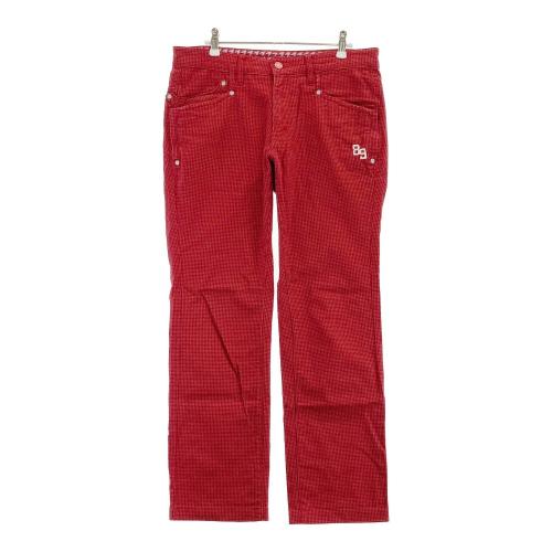 サイズ：5 PEARLY GATES パーリーゲイツ  裏起毛 ストレッチパンツ  レッド系 [240101431328] ゴルフウェア メンズ ストスト PEARLY GATES パーリーゲイツ 裏起毛 ストレッチパンツ レッド系